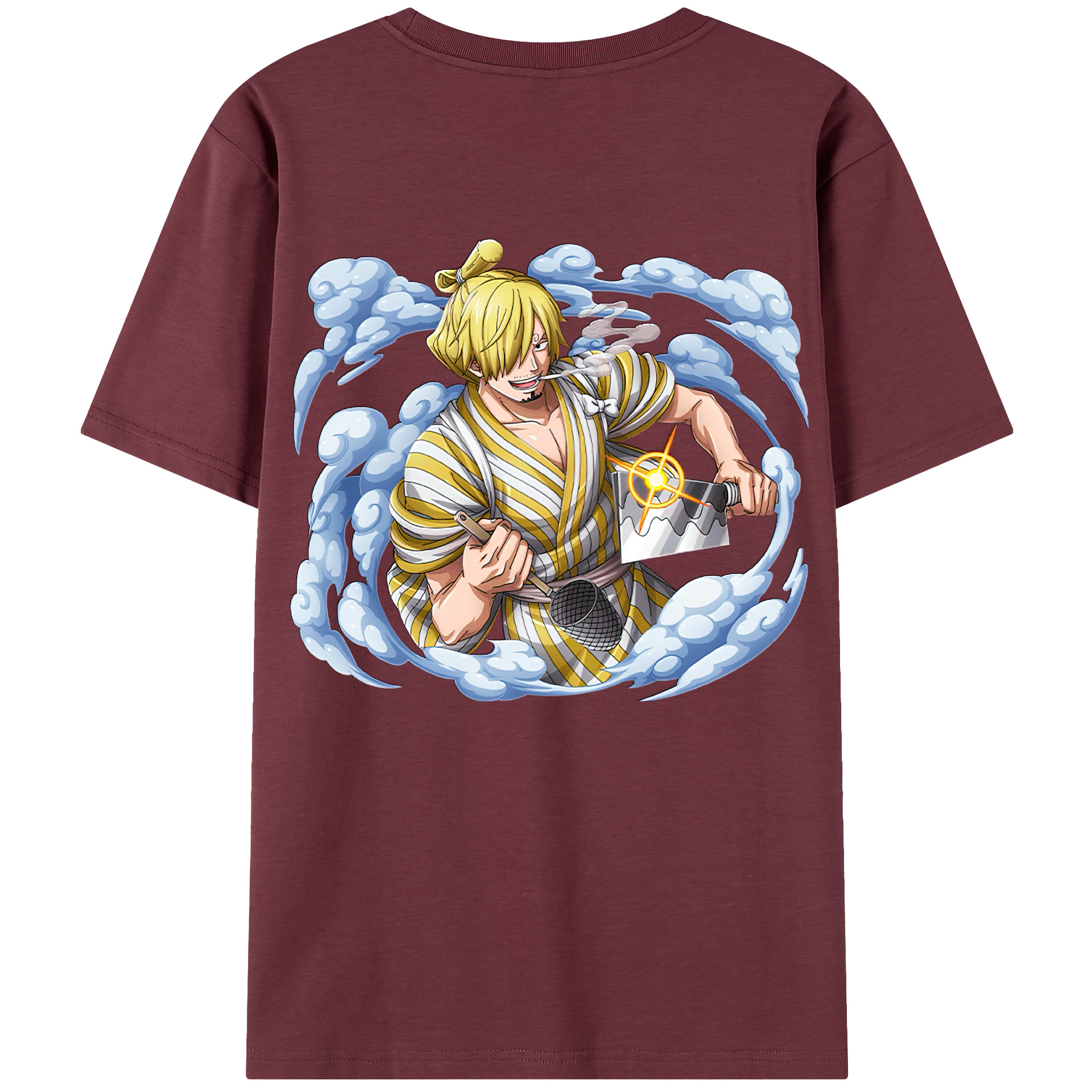 ワンピース サンジ ONE PIECE Sanji 綿100％半袖Tシャツ（背面プリント）